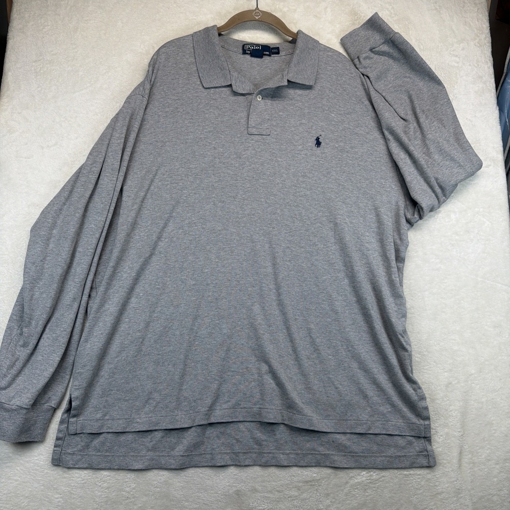 Polo Ralph Lauren Men's Gray Long Sleeve Polo XXL